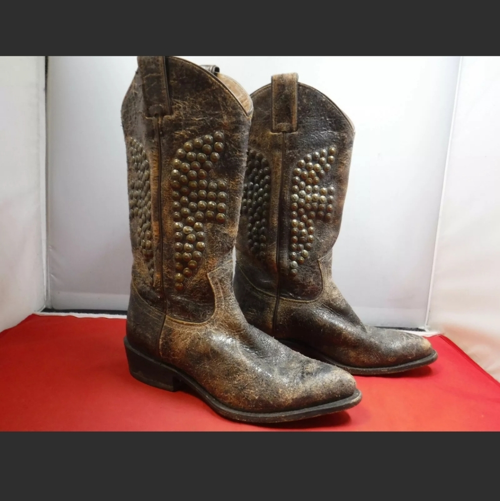 SOLD Frye Billy Hammered Stud Boots